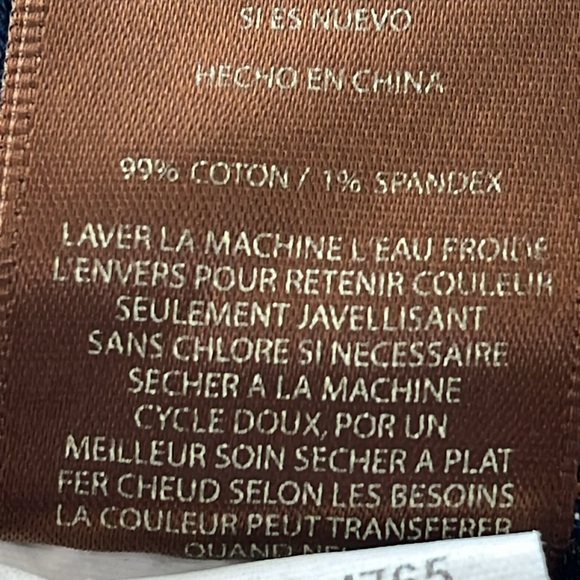 KUT blue denim jeans distressed torn straight leg high rise size 14 - Picture 13 of 14